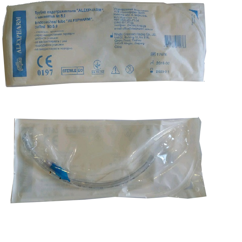 Трубка ендотрахеальна з манжетою 6,0 мм "ALEXPHARM"